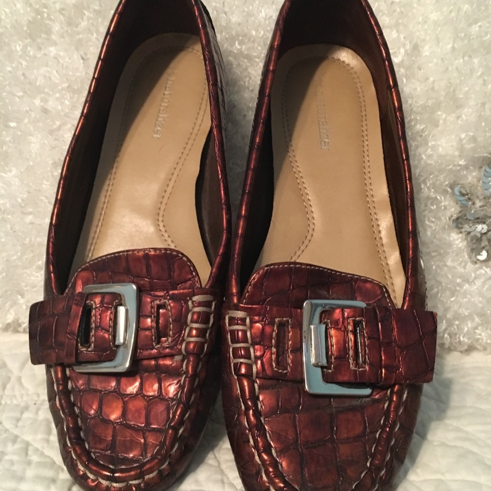 Naturalizer Heaven Copper Python Print Loafers